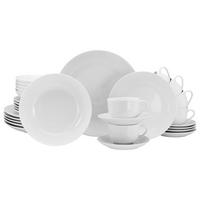 KOMBINOVANÝ SERVIS, 30-dielne, porcelán - biela, Basics, keramika - Creatable