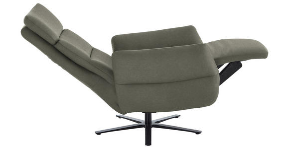 RELAXSESSEL in Leder Grau  - Schwarz/Grau, Design, Leder/Metall (82/119/85cm) - Dieter Knoll