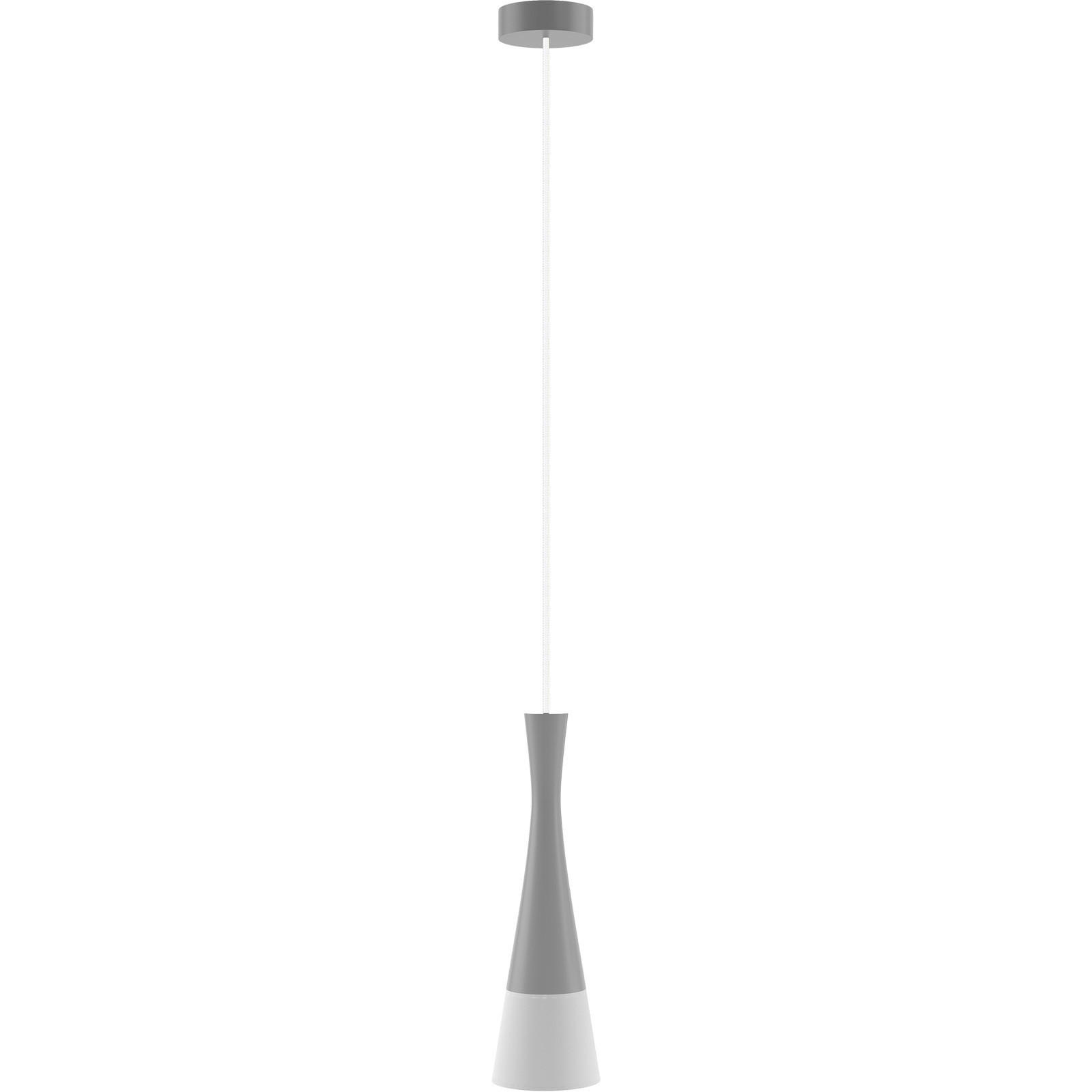 HÄNGELEUCHTE 12/150 cm  - Weiß/Grau, Design, Holz/Textil (12/150cm)