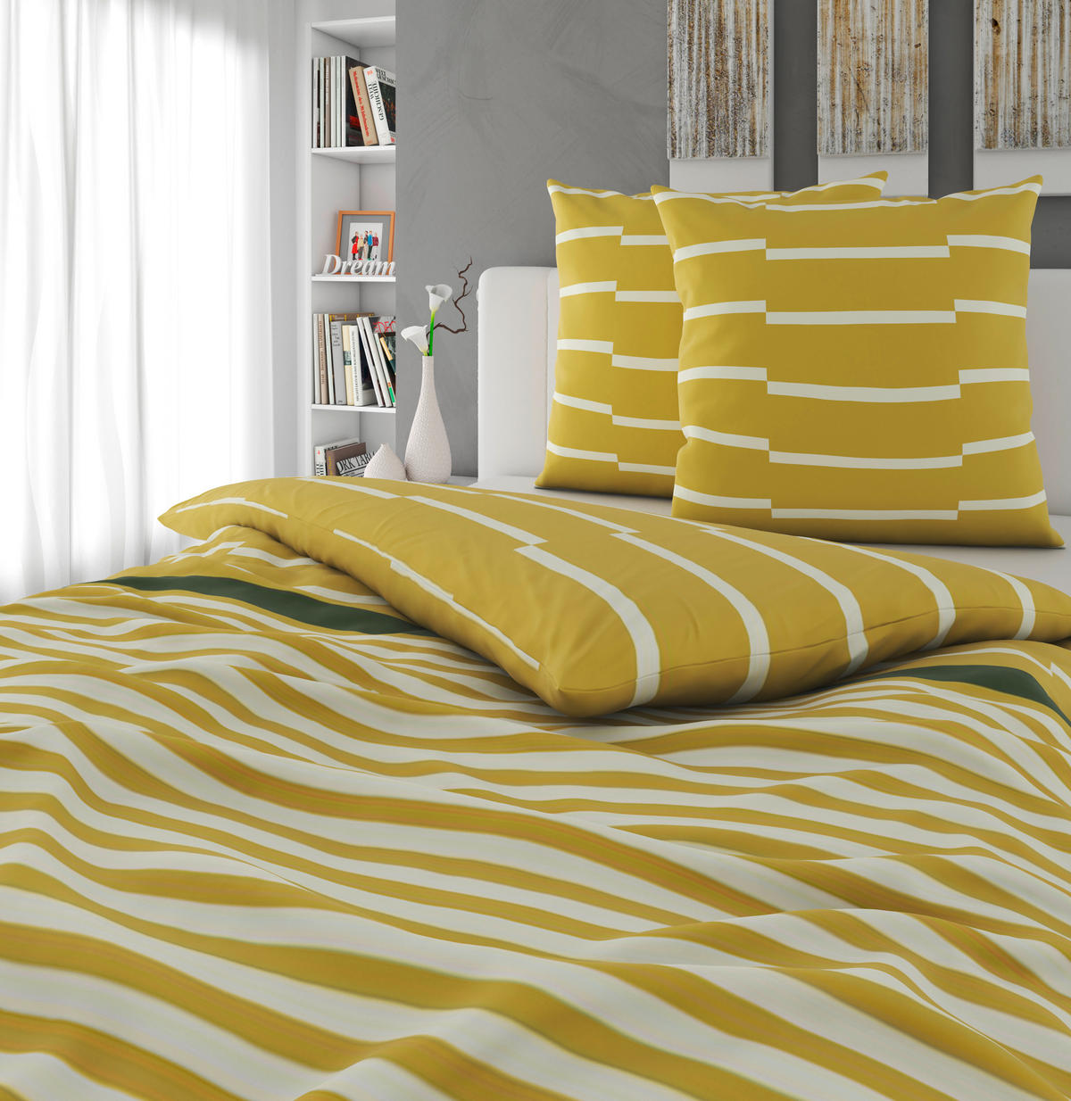 BETTWÄSCHE 200/200 cm  - Grün, Textil (200/200cm) - Bio:Vio