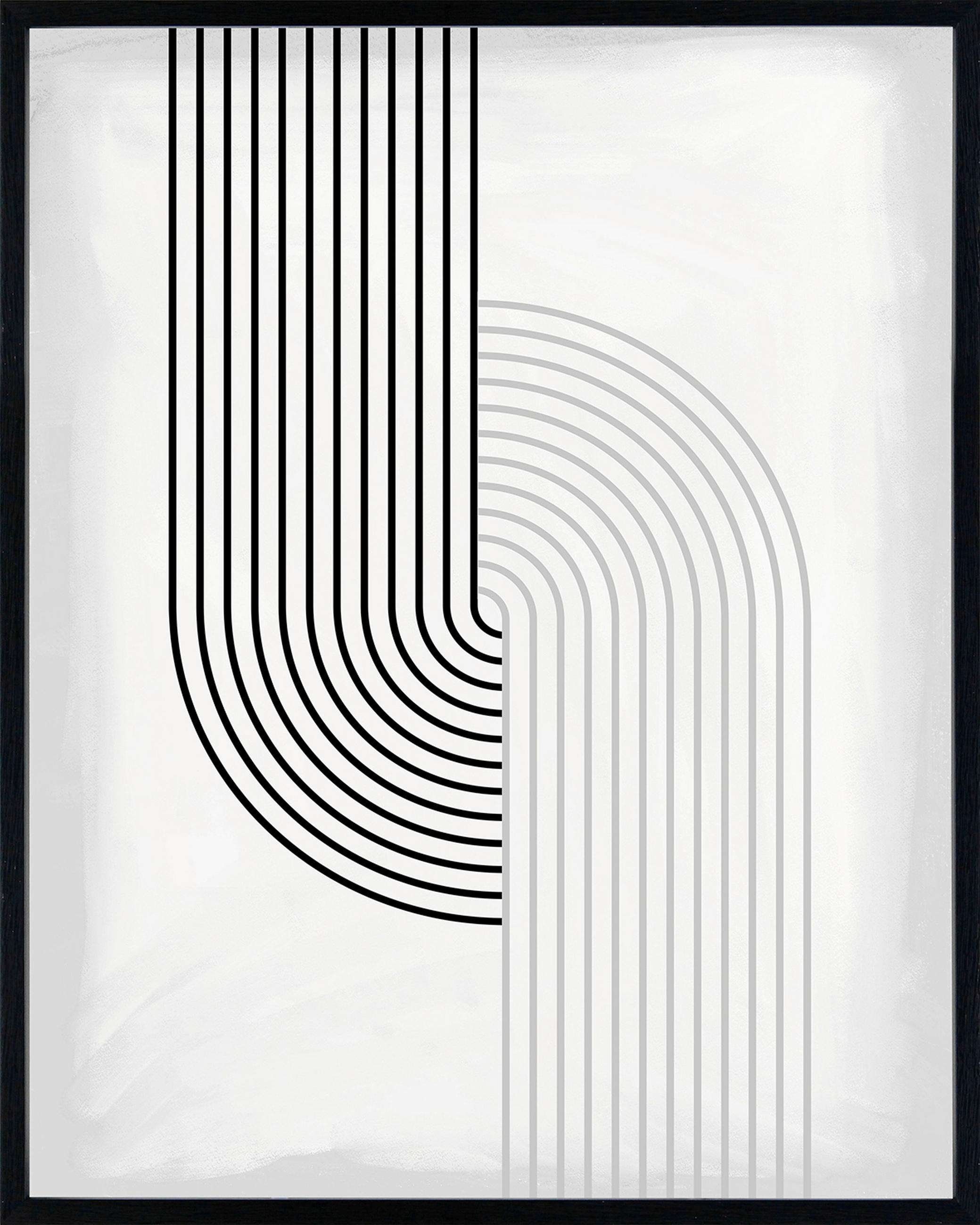 UMETNIŠKI POTISK  40/50 cm   - črna/siva, Trend, umetna masa/tekstil (40/50cm) - Monee