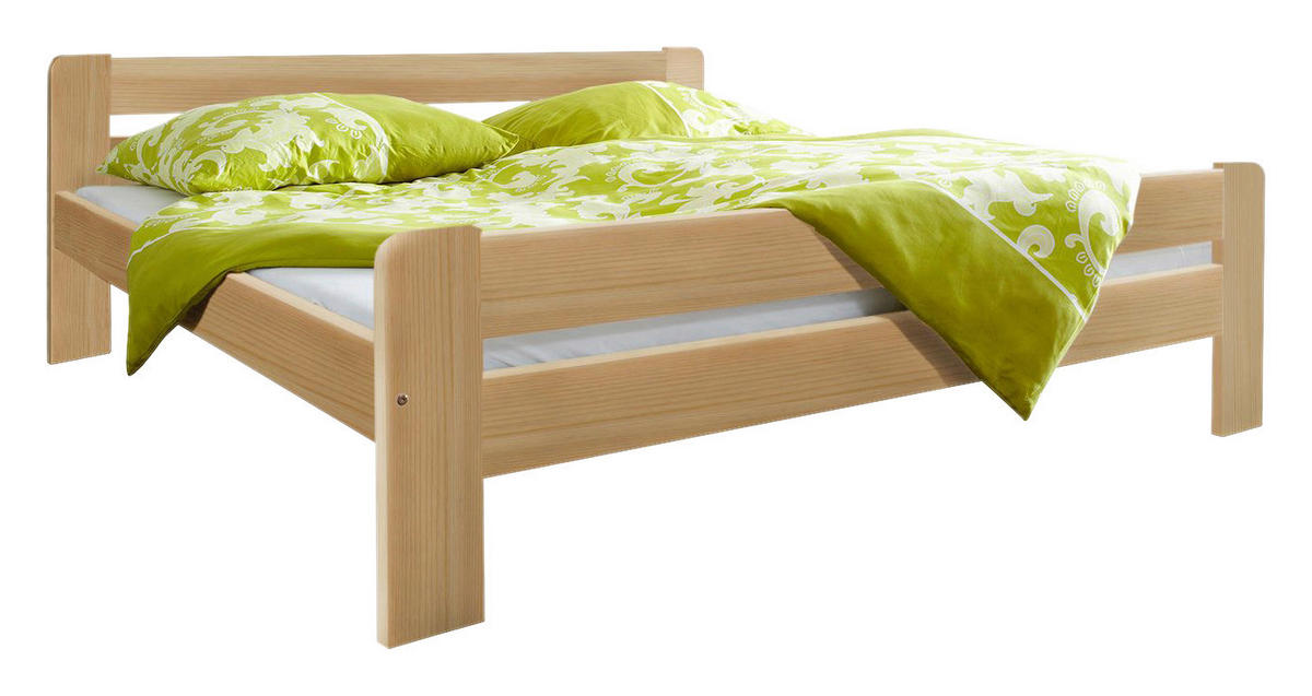 Massivholzbett Bert 140/200 cm  in Kieferfarben   - Kieferfarben, Modern, Holz (140/200cm) - MID.YOU