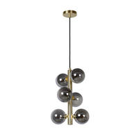 HÄNGELEUCHTE Tycho 25.5/25.5/150 cm   - Messingfarben, Design, Glas (25.5/25.5/150cm) - Lucide
