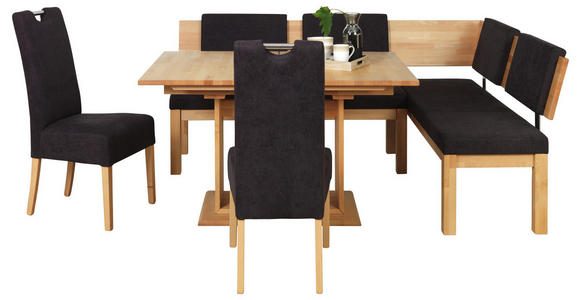ECKBANK 200/160 cm in Buchefarben, Dunkelbraun - Dunkelbraun/Buchefarben, Natur, Holz/Textil (200/160cm) - Cantus