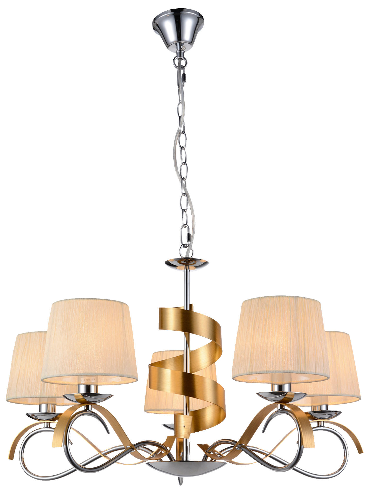 VISEČA NIHALNA SVETILKA  Denis   68/68/100 cm         E14 - barve kroma/zlate barve, Konvencionalno, kovina/umetna masa (68/68/100cm)