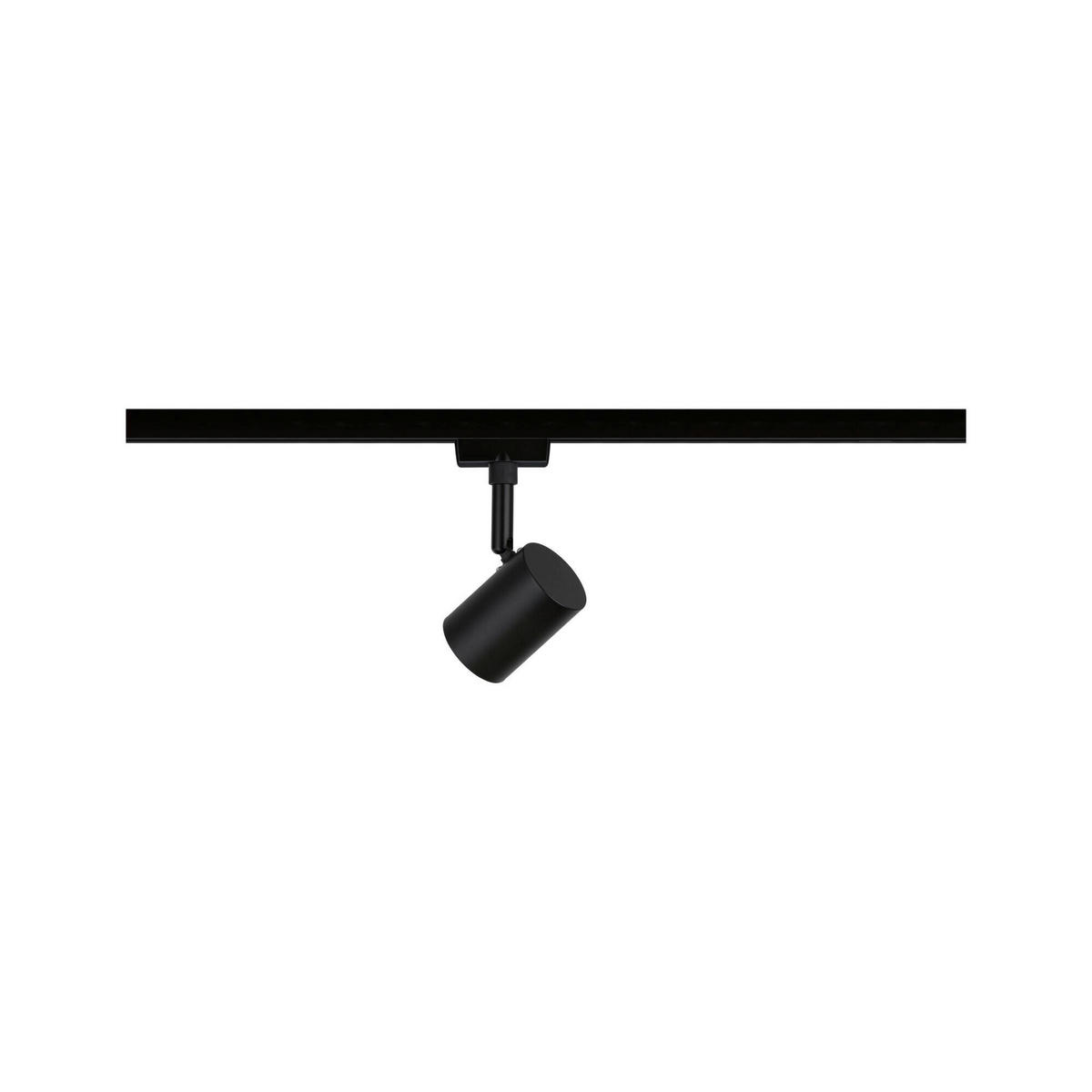 SCHIENENSYSTEM-STRAHLER - Schwarz, Design, Glas/Metall (15/7/5cm) - Paulmann