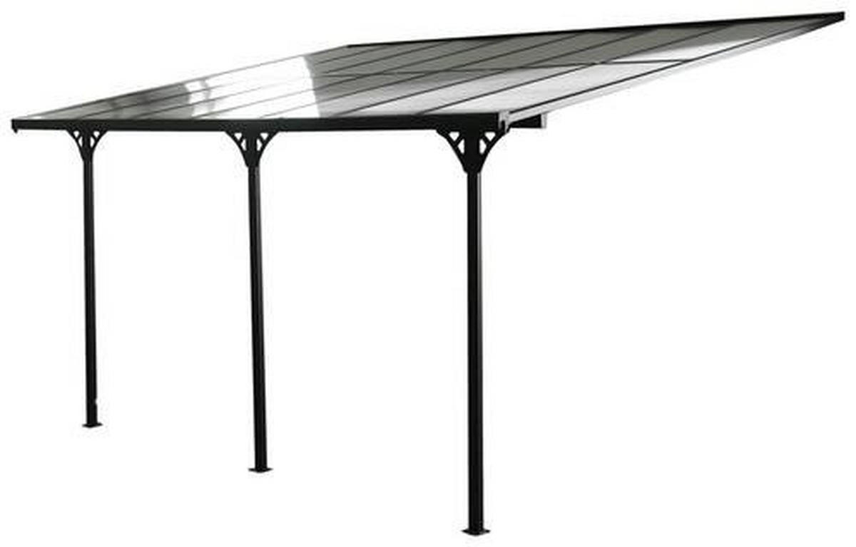 TERRASSENÜBERDACHUNG 435/225/300 cm   - Schwarz, Basics, Metall (435/225/300cm)