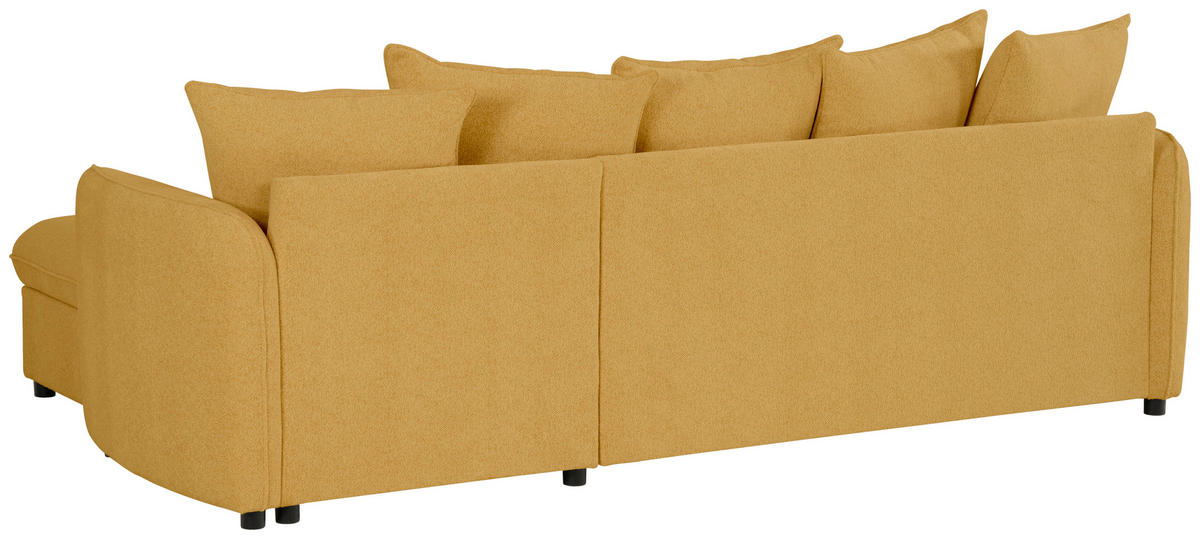 ECKSOFA in Chenille Senfgelb  - Senfgelb, Design, Textil (254/160cm) - MID.YOU
