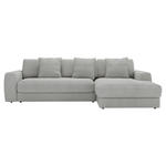 ECKSOFA in Cord Hellgrau  302/182 cm  - Hellgrau/Schwarz, MODERN, Kunststoff/Textil (302/182cm) - Carryhome
