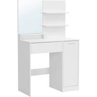 TOALETNÍ STOLEK, bílá, 80/40/132 cm - bílá/barvy hliníku, Trend, kov/kompozitní dřevo (80/40/132cm) - Boxxx
