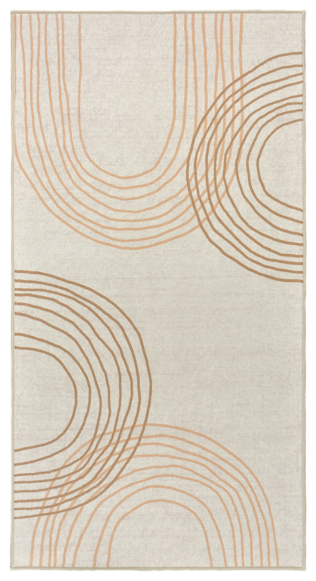 FLACHWEBETEPPICH 80/150 cm LIVING-URBAN, waschbar Sandfarben, Cognac  - Sandfarben/Cognac, Design, Kunststoff/Textil (80/150cm) - Lindorug