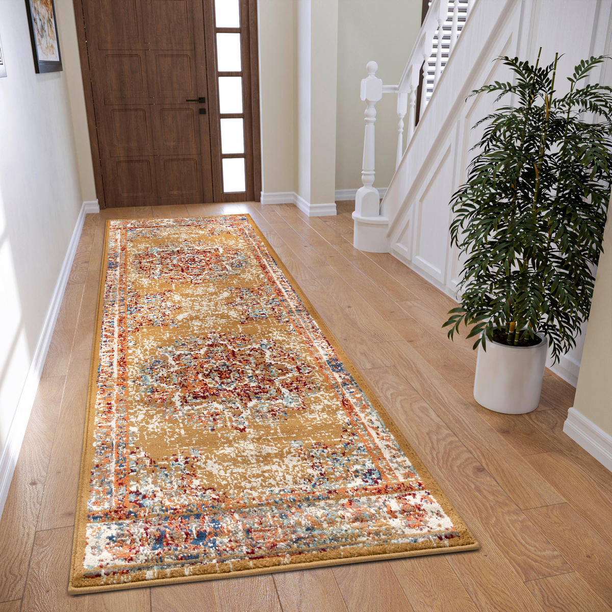 LÄUFER 80/240 cm Luxor  - Multicolor/Honig, Design, Kunststoff/Textil (80/240cm)