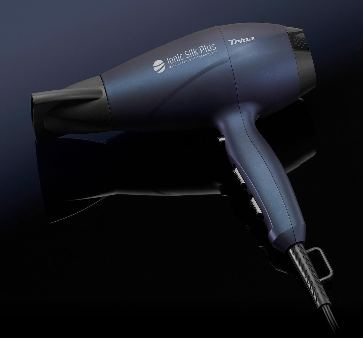 HAARTROCKNER Haartrockner  - Dunkelblau, Basics, Kunststoff (9/18,5/24cm) - Trisa Electronics
