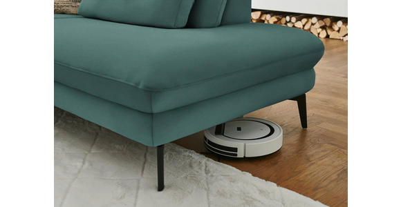 WOHNLANDSCHAFT  in Chenille, Flachgewebe Opal  - Opal/Schwarz, Design, Textil/Metall (180/344/208cm) - Dieter Knoll