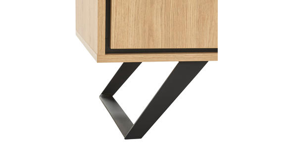 SIDEBOARD in 160/78/40 cm - Eichefarben/Schwarz, LIFESTYLE, Holzwerkstoff/Metall (160/78/40cm) - Xora