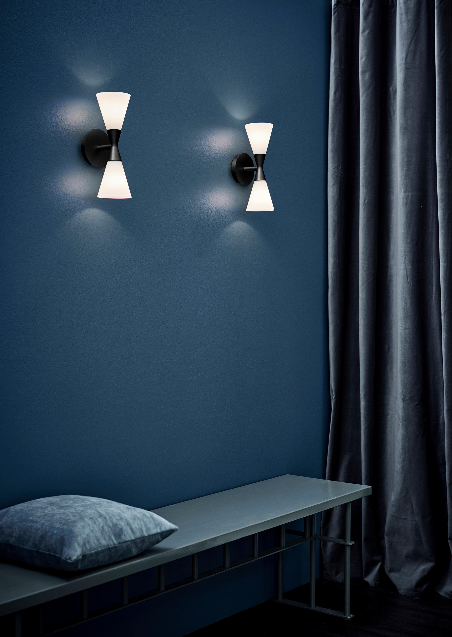 Thumbnail - Belid Wandleuchte Harlekin, Opal, Schwarz, Metall, Glas, 32 cm, CE, Lampen & Leuchten, Innenbeleuchtung, Spots & Strahle...