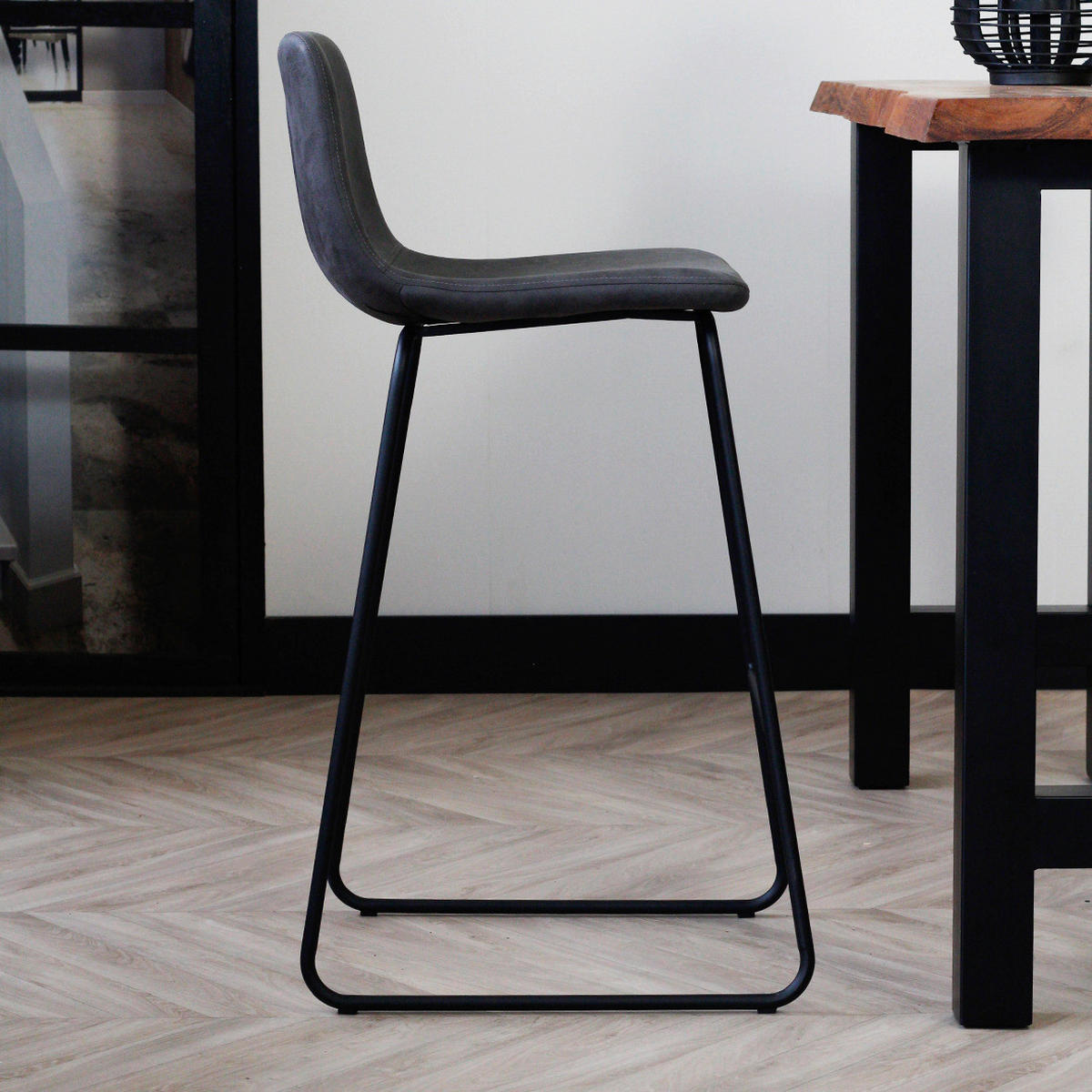 SADA BAROVÝCH STOLIČIEK 2 kus - čierna/antracitová, Lifestyle, kov/plast (48/102/54cm) - MID.YOU