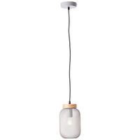 PENDELLEUCHTE 16/112 cm    - Hellgrau/Kieferfarben, Basics, Holz/Metall (16/112cm) - Brilliant