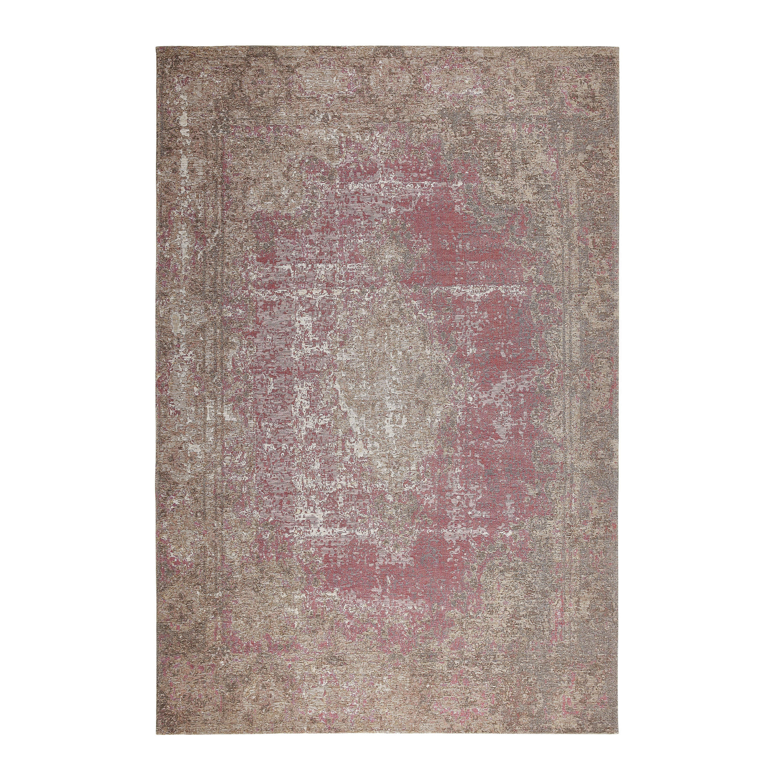 Rabatt Preisvergleich De Vintage Teppich 120 170 Cm Beige Weinrot