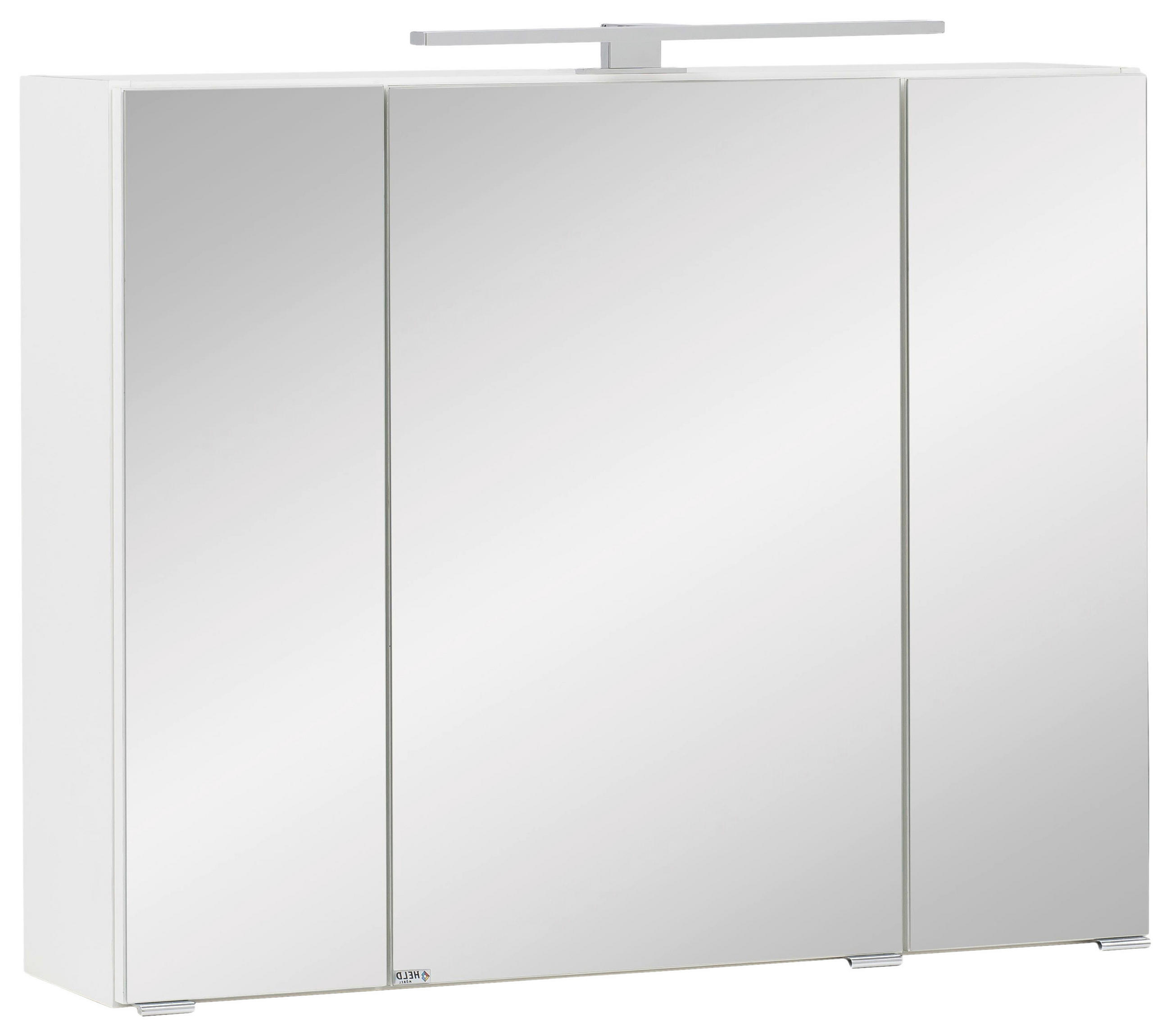 SPIEGELSCHRANK 80/64/20 cm - Chromfarben/Weiß, KONVENTIONELL, Glas/Holzwerkstoff (80/64/20cm) - Held