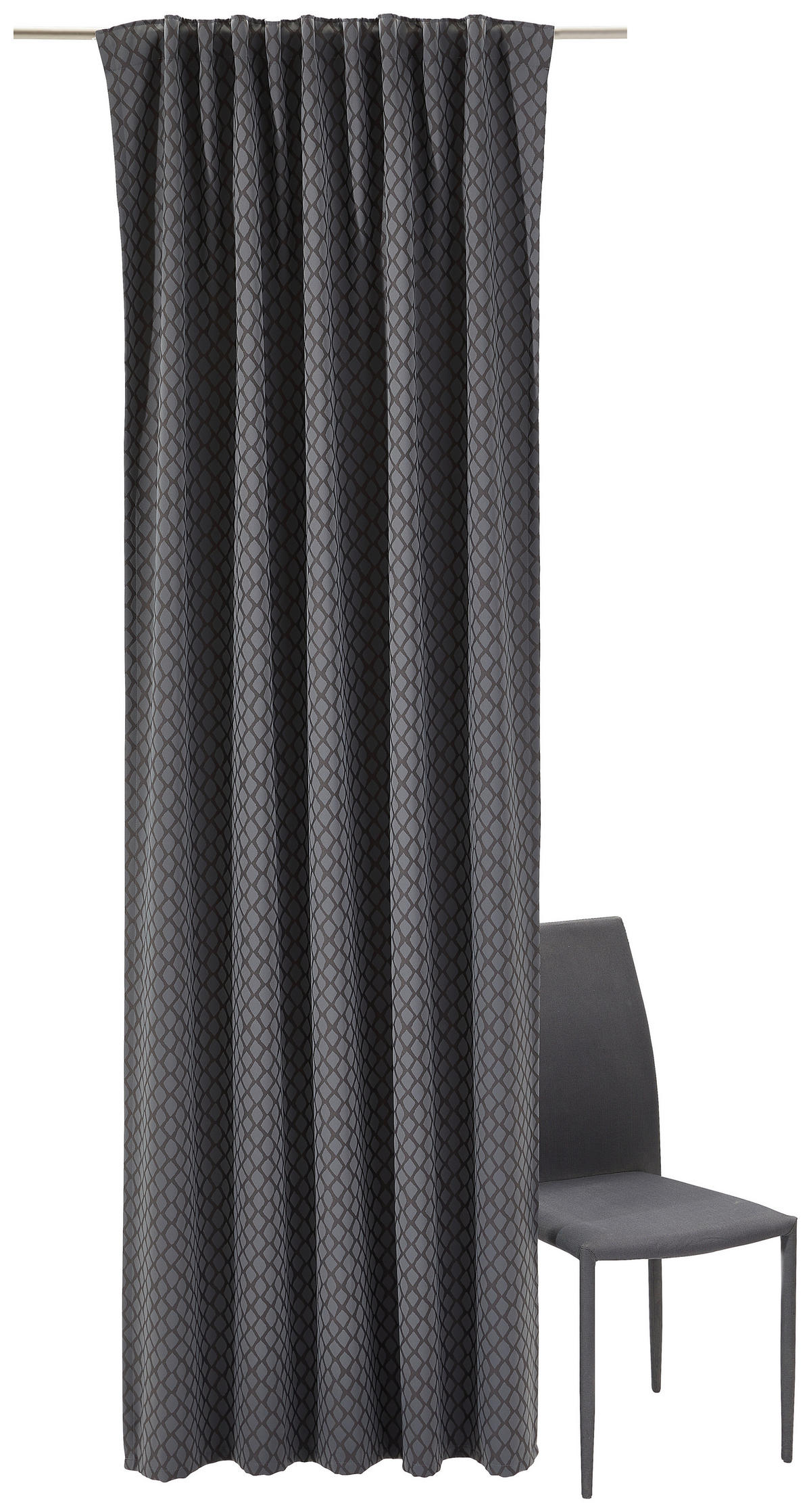 FERTIGVORHANG  blickdicht  140/245 cm   - Dunkelgrau, KONVENTIONELL, Textil (140/245cm) - Dieter Knoll