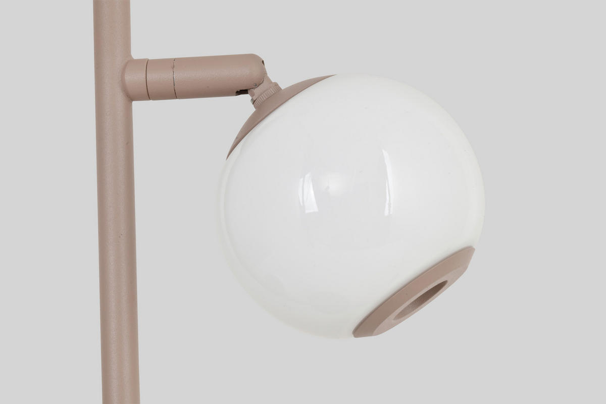 LED-TISCHLEUCHTE Luberon 32,5/49,5/19 cm  - Sandfarben/Schwarzchrom, Design, Glas/Kunststoff (32,5/49,5/19cm)
