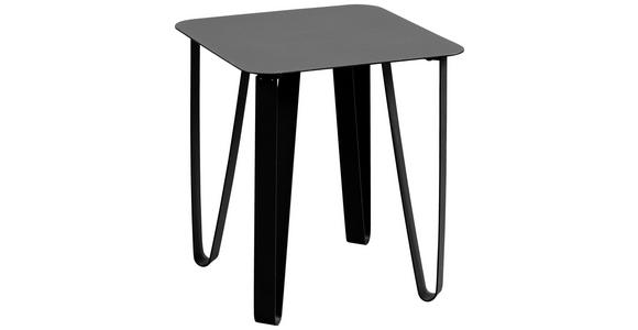 BEISTELLTISCH quadratisch Schwarz  - Schwarz, Design, Metall (40/40/45cm) - Xora