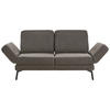 2-SITZER-SOFA Flachgewebe Schwarz  - Schwarz, KONVENTIONELL, Textil/Metall (170-216/87/93-141cm) - Hom`in