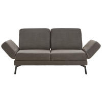 2-SITZER-SOFA Flachgewebe Schwarz  - Schwarz, KONVENTIONELL, Textil/Metall (170-216/87/93-141cm) - Hom`in