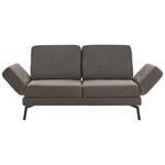2-SITZER-SOFA Flachgewebe Schwarz  - Schwarz, KONVENTIONELL, Textil/Metall (170-216/87/93-141cm) - Hom`in