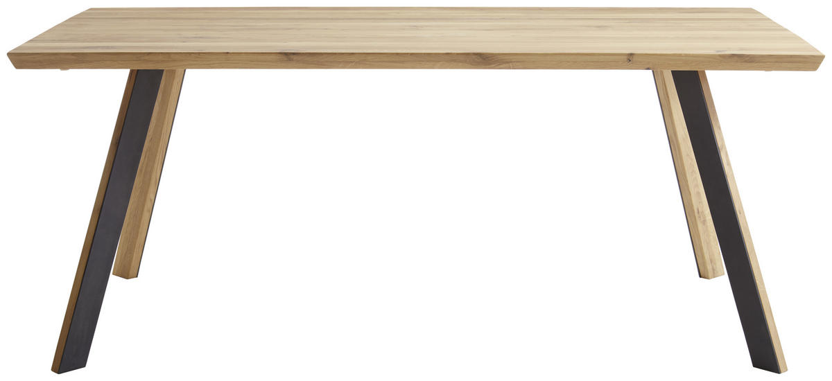 JÍDELNÍ STŮL, divoký dub, barvy dubu, 180/90/75 cm - barvy dubu/černá, Design, kov/dřevo (180/90/75cm) - Linea Natura