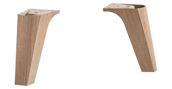 FUßSET 14/12/10 cm   - Eichefarben, KONVENTIONELL, Kunststoff (14/12/10cm) - Xora