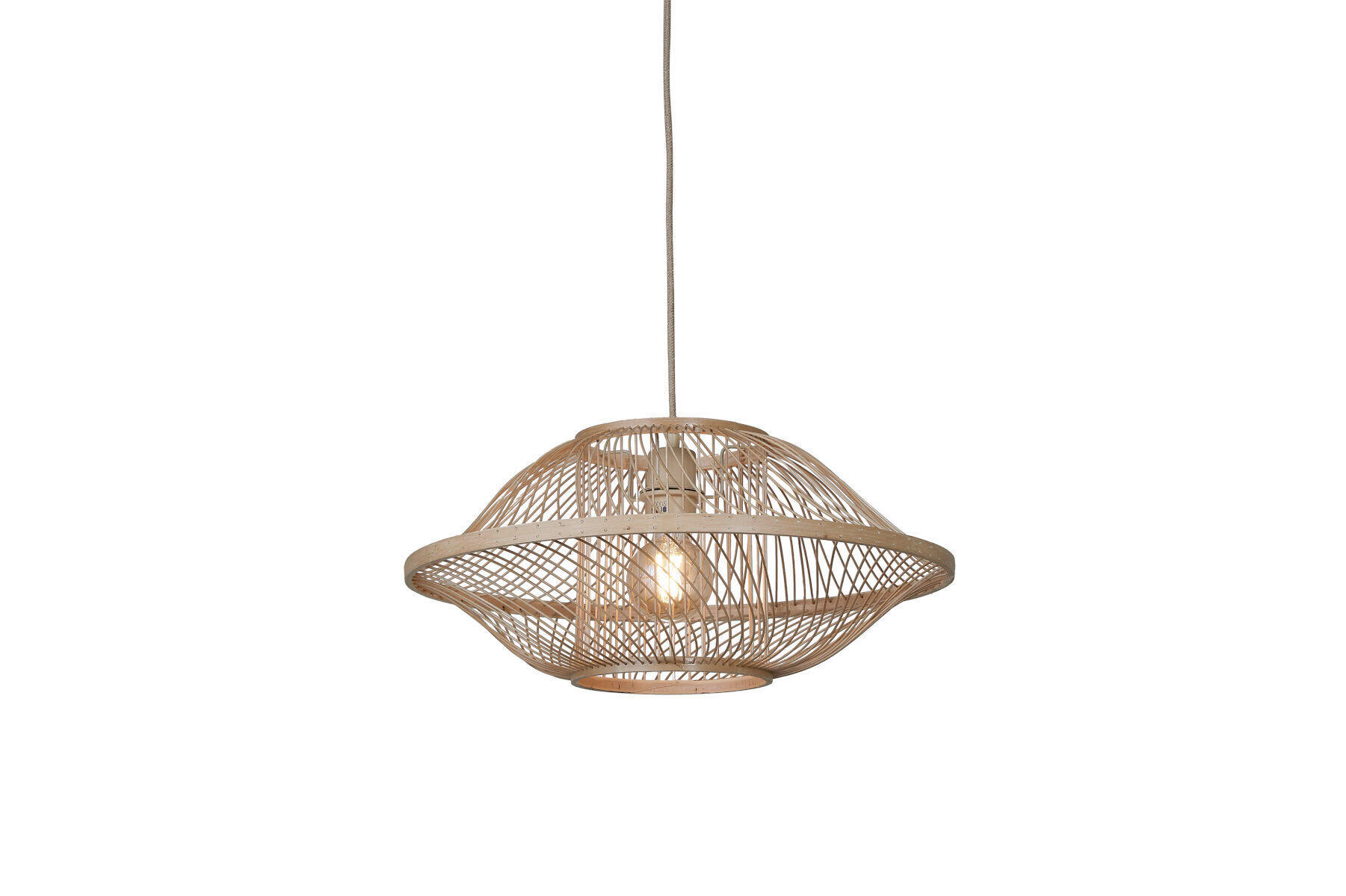 HÄNGELEUCHTE 52/25 cm    - Naturfarben, Basics, Holz (52/25cm) - Good & Mojo