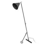 STEHLEUCHTE - Silberfarben/Schwarz, Design, Kunststoff/Metall (30/148/42cm) - Kayoom