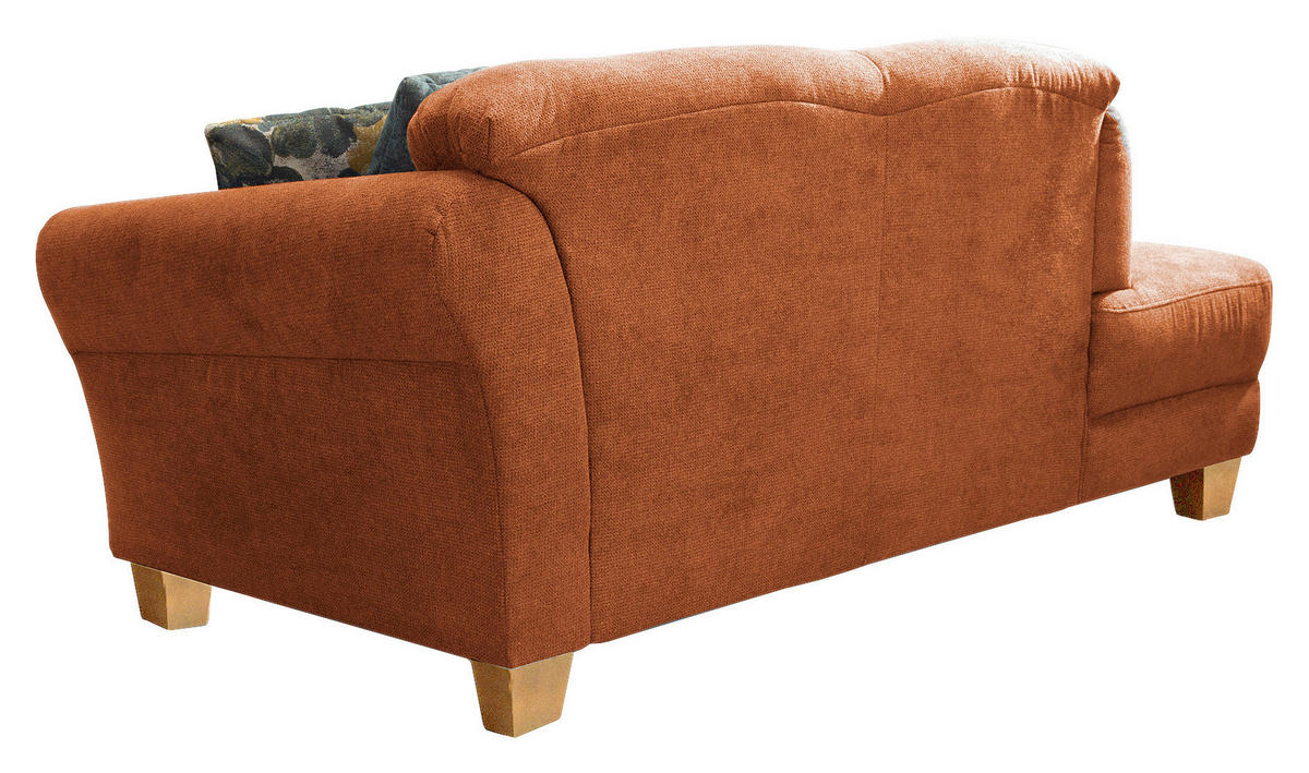 RÉCAMIERE in Flachgewebe Terracotta  - Terracotta/Naturfarben, Konventionell, Holz/Textil (194/84/91cm) - Sit & More