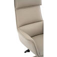 DREHSTUHL Lederlook Taupe  - Taupe, MODERN, Kunststoff/Textil (67/111-121/65cm) - Novel