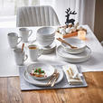 KOMBISERVICE Creme, Beige GLOSSY 20-teilig 4 Personen  - Beige/Creme, Trend, Keramik - Novel