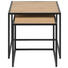BEISTELLTISCHSET in Metall, Holzwerkstoff 50/45/50 cm - Eichefarben/Schwarz, Trend, Holzwerkstoff/Metall (50/45/50cm) - Carryhome BEISTELLTISCHSET in Metall, Holzwerkstoff 50/45/50 cm - Eichefarben/Schwarz, Trend, Holzwerkstoff/Metall (50/45/50cm) - Carryhome