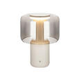 LED-TISCHLEUCHTE 28/38,4 cm   - Grau, Design, Glas/Keramik (28/38,4cm) - Dieter Knoll