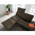 RÉCAMIERE in Echtleder Olivgrün  - Chromfarben/Olivgrün, Design, Leder/Metall (209/85-109/95-16cm) - Dieter Knoll