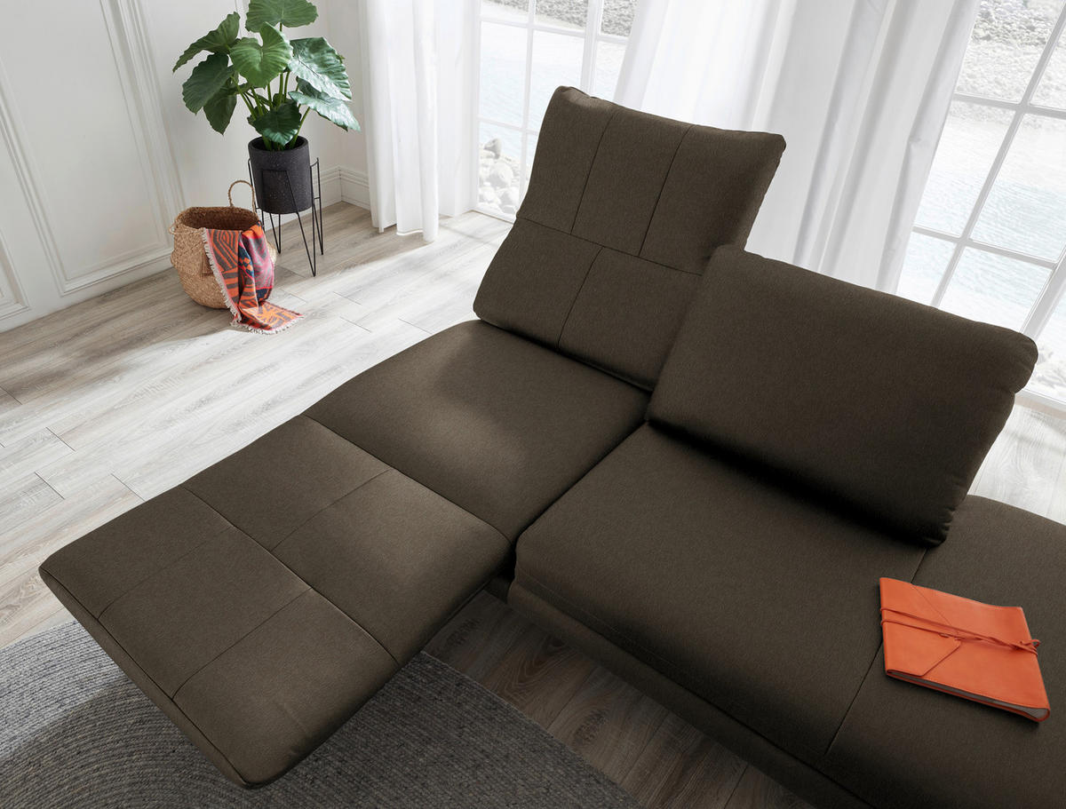 RÉCAMIERE in Echtleder Olivgrün  - Chromfarben/Olivgrün, Design, Leder/Metall (209/85-109/95-16cm) - Dieter Knoll