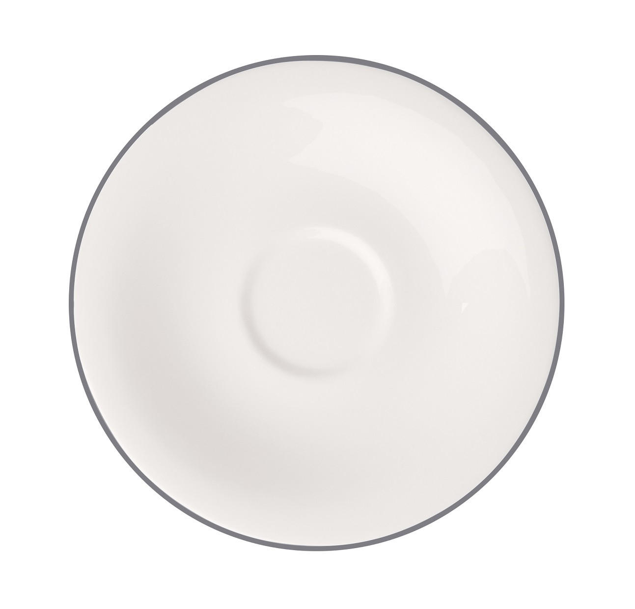 Villeroy & Boch Untertasse Grey Lines Grau, Weiß 2 cm