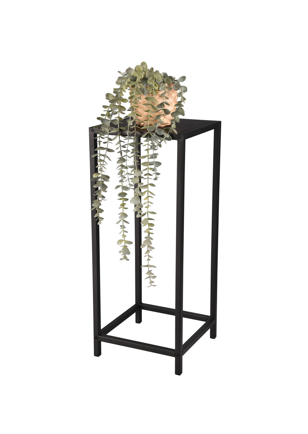 BEISTELLTISCH 25/25/60 cm Schwarz quadratisch  - Schwarz, Trend, Metall (25/25/60cm) - Boxxx