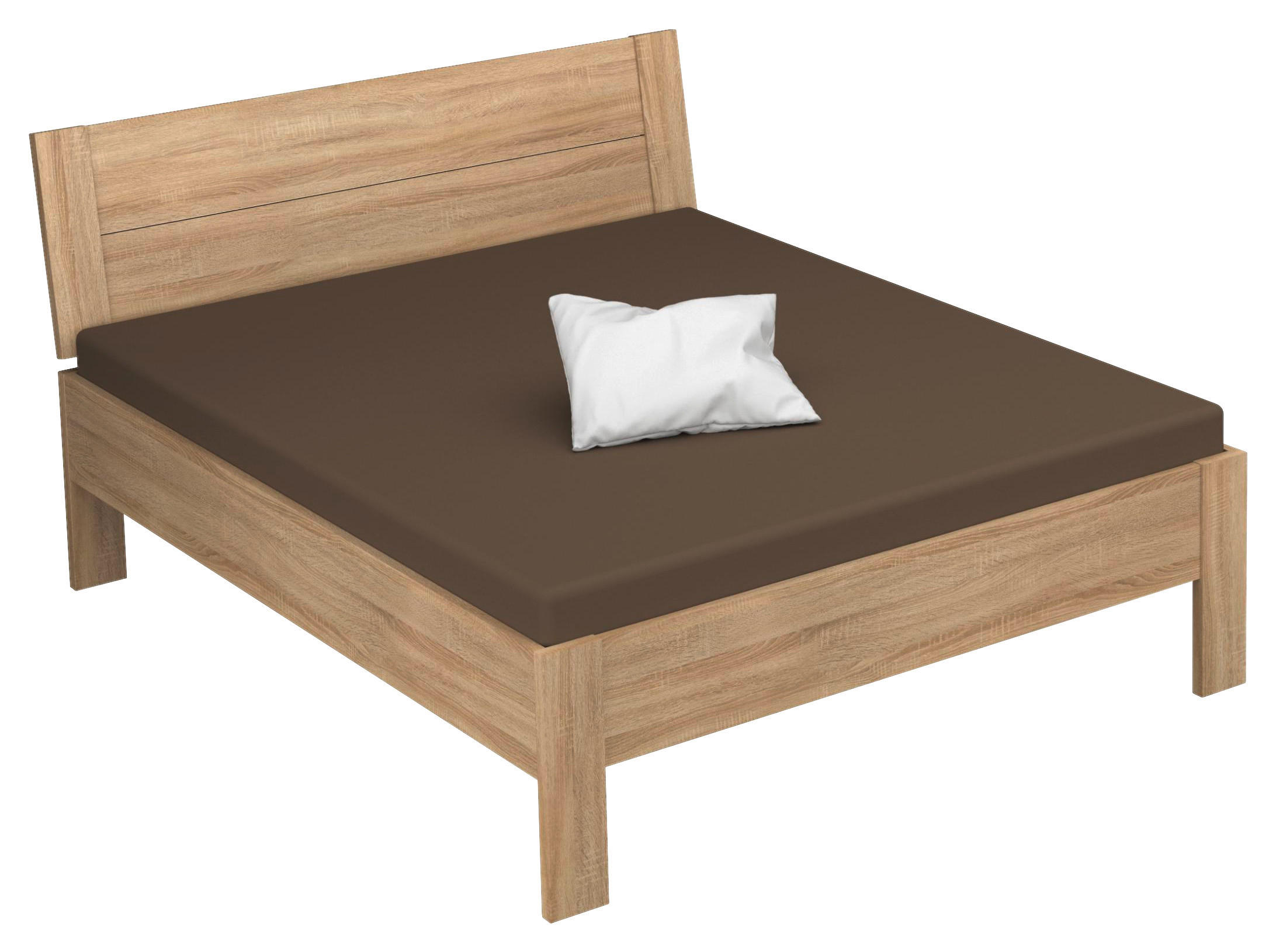 BETT 160/200 cm  in Sonoma Eiche   - Sonoma Eiche, Design, Holzwerkstoff (160/200cm) - Xora