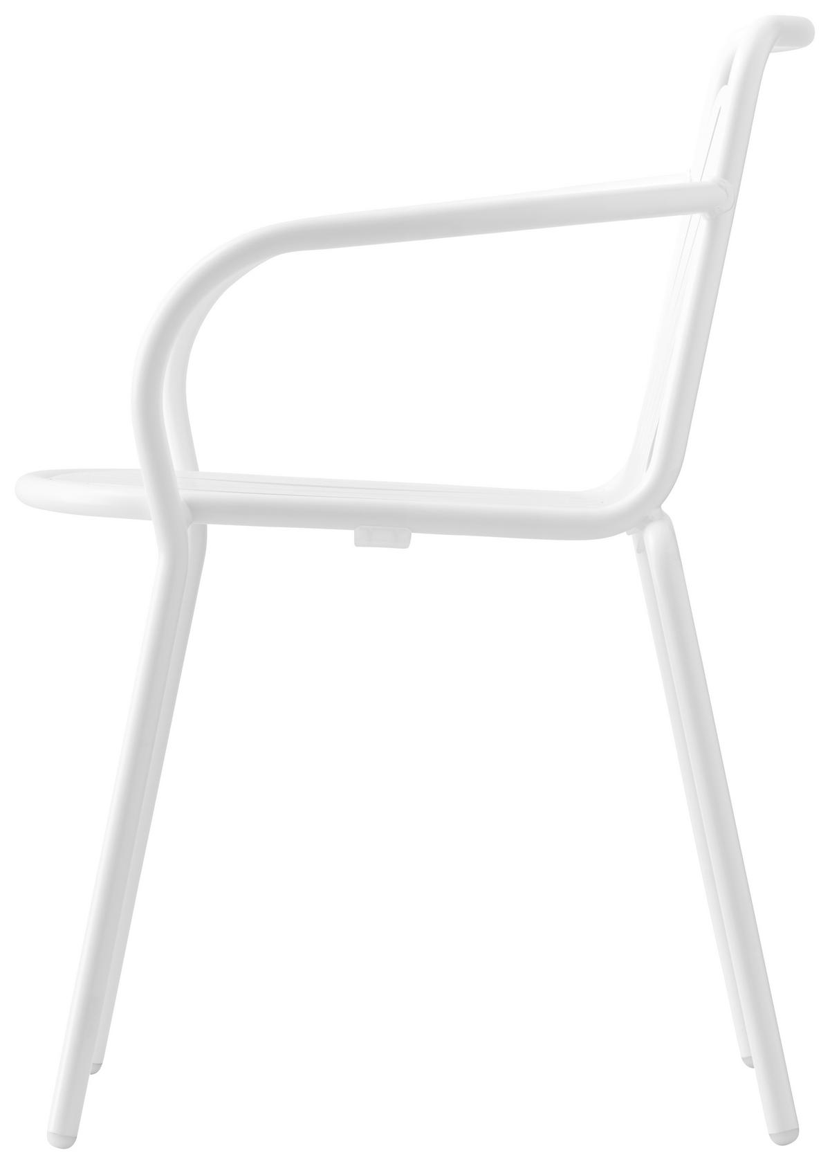 GARTENSTUHL Edelstahl Weiß  - Weiß, Basics, Metall (60/79/53cm) - Connubia 