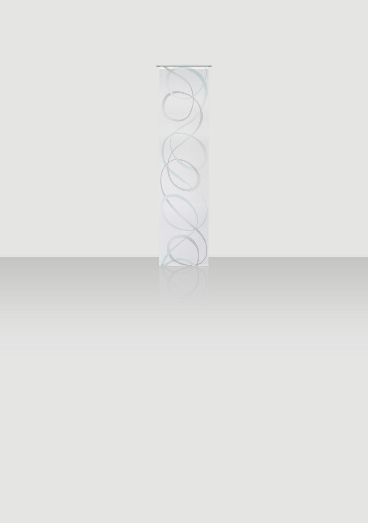 PANELOVÝ ZÁVĚS, 60/255 cm - šedá/tyrkysová, Design, textil (60/255cm) - Novel