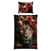 BETTWÄSCHE Wild Flowers Leopard Bettwäsche Renforcé 140/200 cm  - Trend, Textil (140/200cm) - Herding