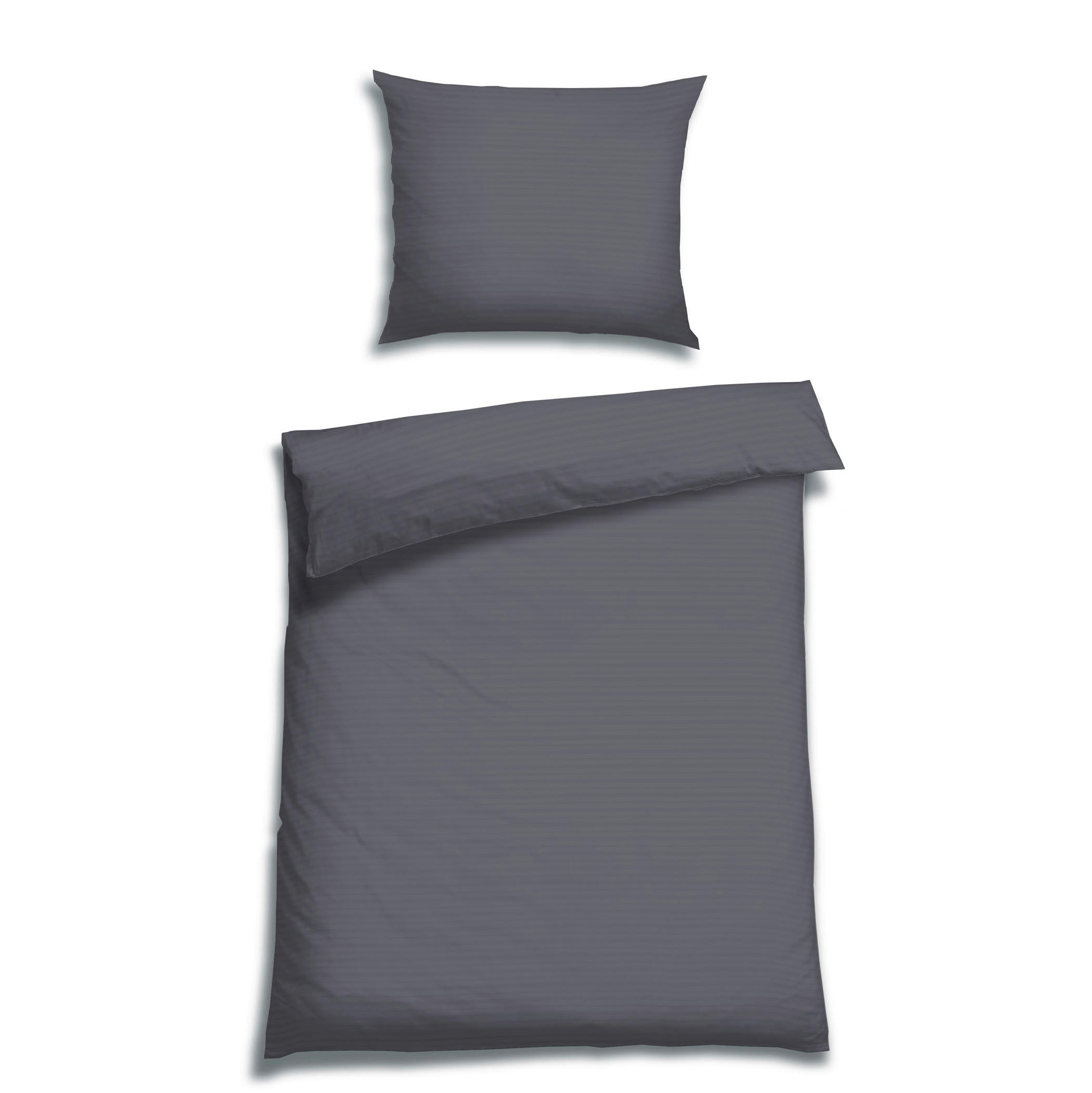 BETTWÄSCHE Seersucker 140/220 cm  - Anthrazit, Basics, Textil (140/220cm) - Florella