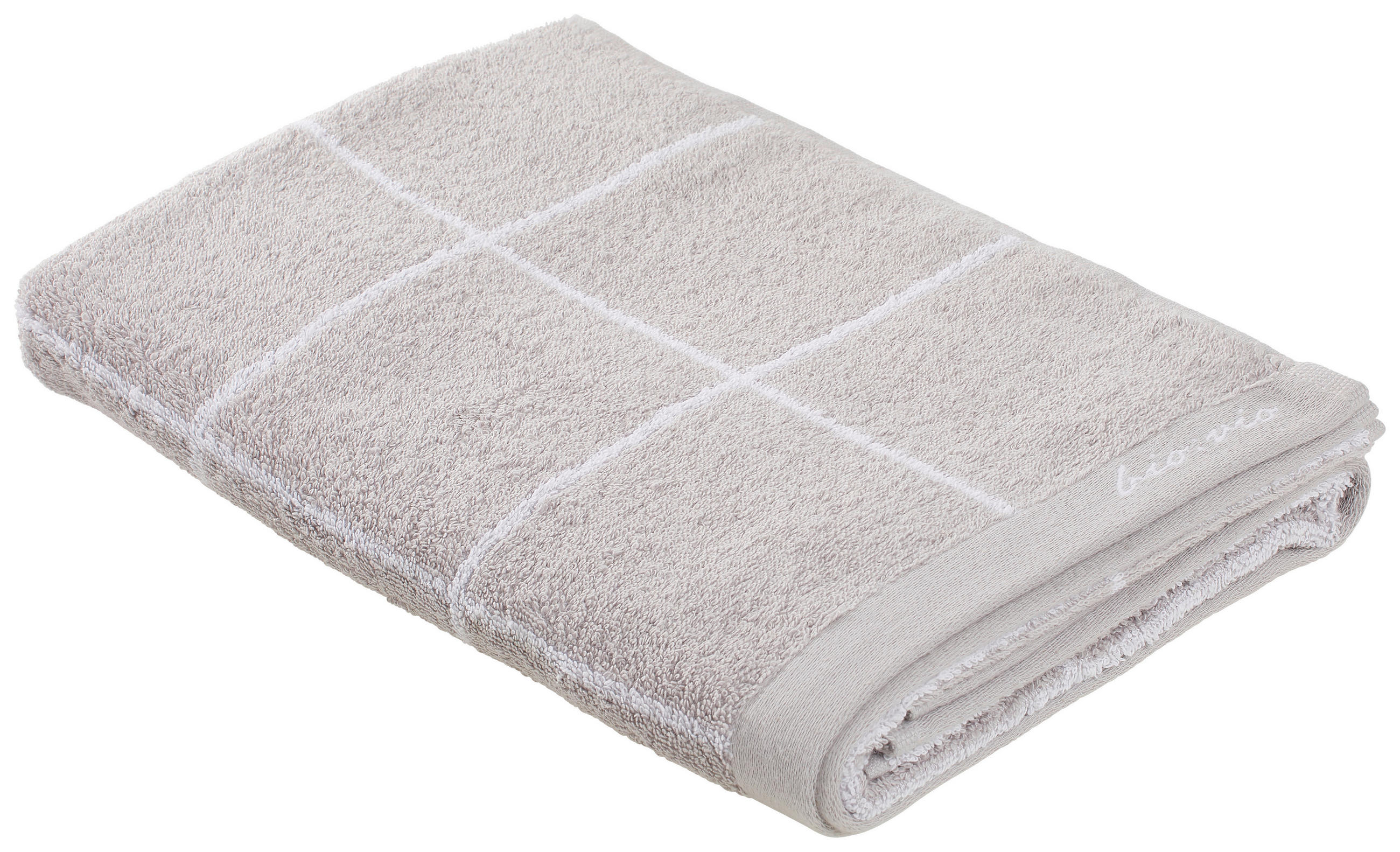 DUSCHTUCH 70/140 cm  - Silberfarben/Weiß, Natur, Textil (70/140cm) - Bio:Vio