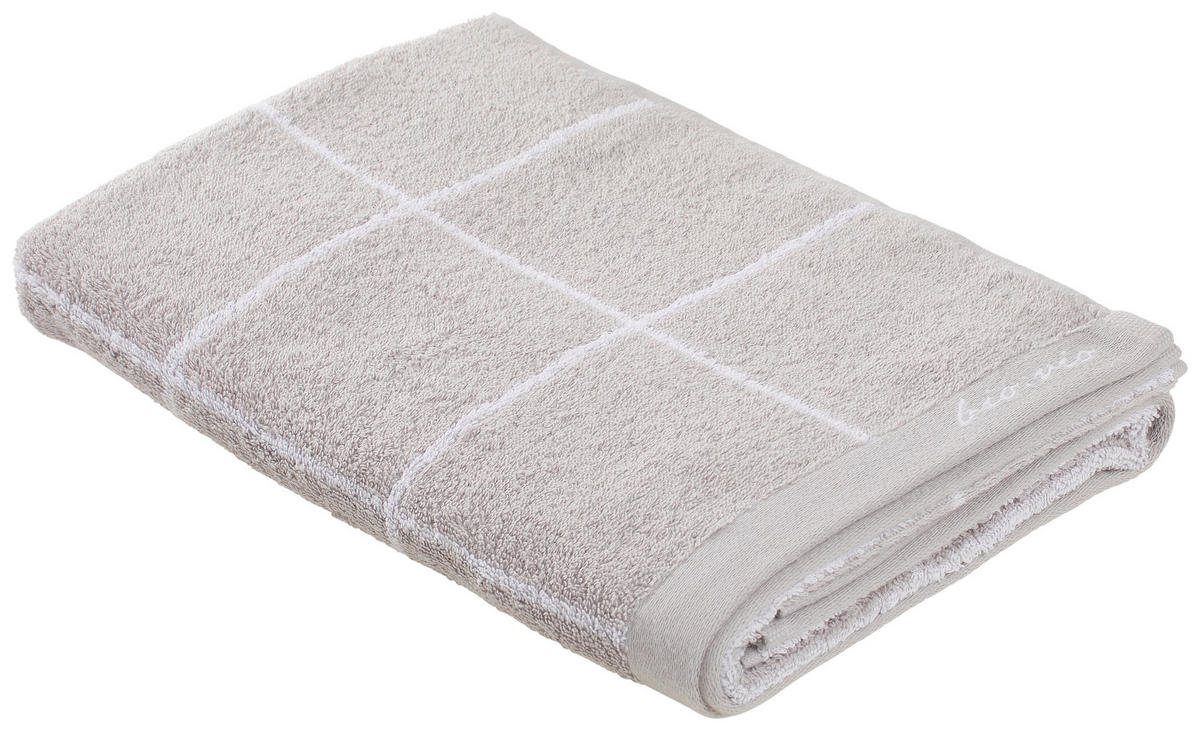 DUSCHTUCH 70/140 cm  - Silberfarben/Weiß, Natur, Textil (70/140cm) - Bio:Vio